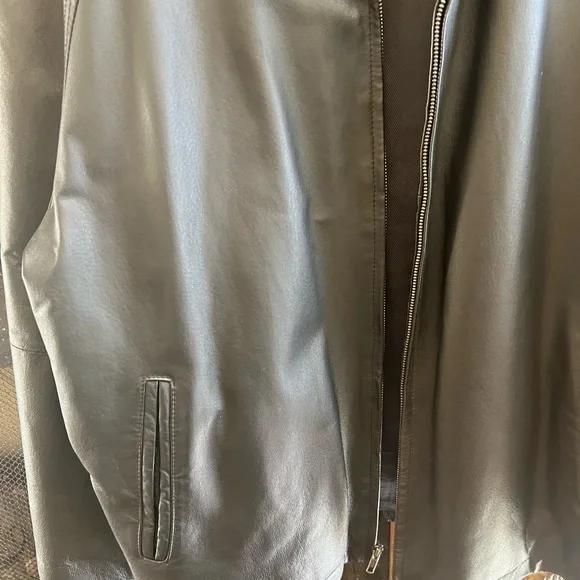 Men’s black leather jacket Saddlebred size XL